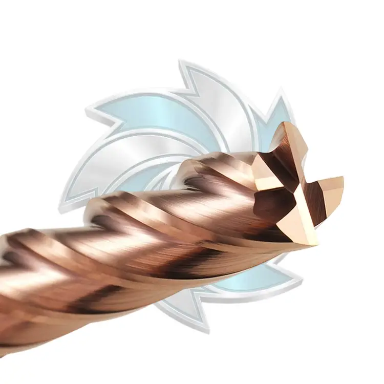 HRC55 4 Flute Solid Carbide Flat End Mill