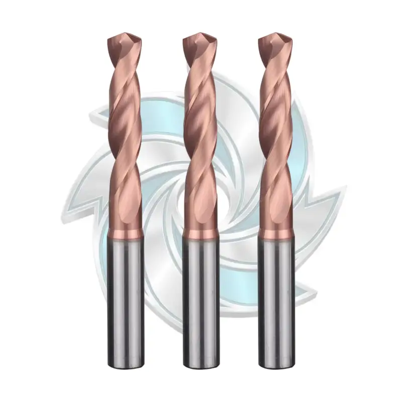 Durable Mills industrial solid 5D carbide drill bit with external coolant flutes