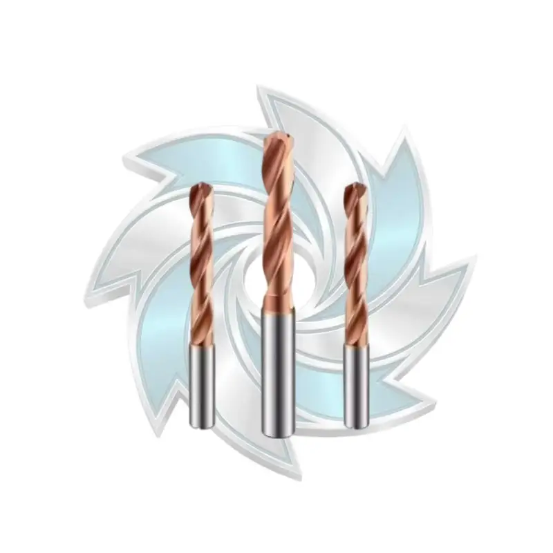Durable Mills solid carbide twist drills with straight shank for industrial CNC machining
