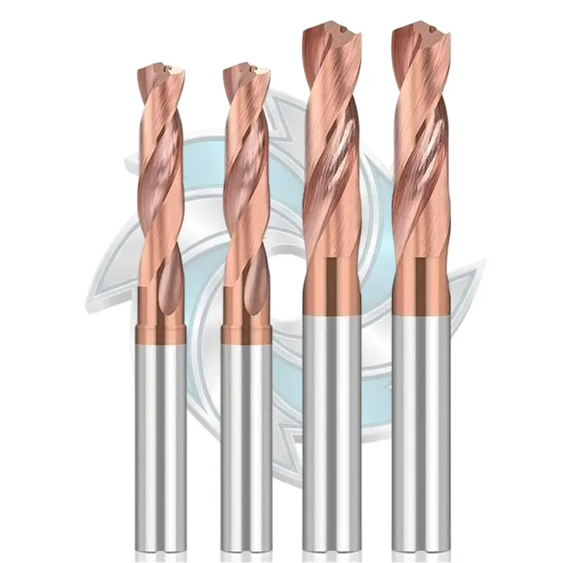 Solid carbide coolant through carbide drill bit with dual internal cooling holes by Durable Mills