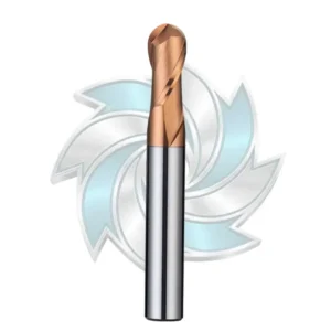 Solid carbide HRC58 ball nose end mill 2 flute milling cutter for hardened steel machining