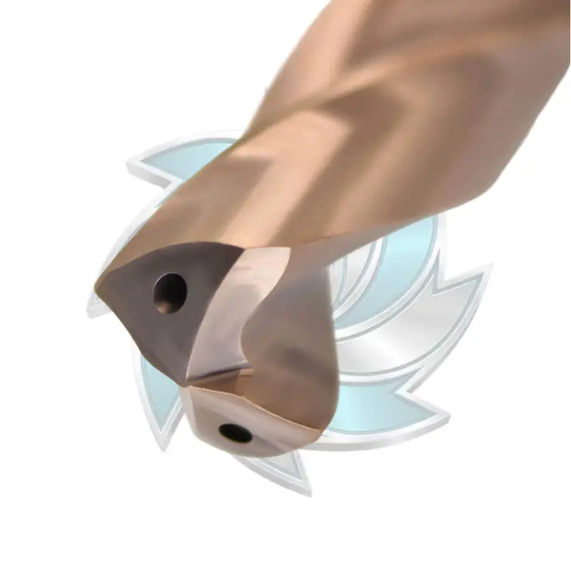 5D Solid Internal Coolant Carbide Drill Bits DIN 6535HA