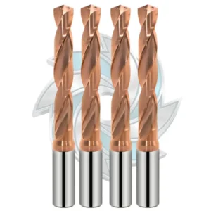 Durable Mills 5D internal coolant carbide drill with He PT nano coating
