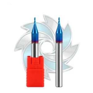 Durable Mills HRC65 2 flute micro ball end mill with nano coating