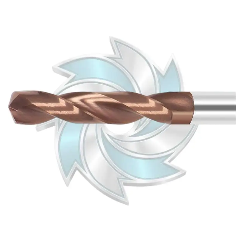 140 degree self-centering point of solid carbide drill with chisel edge correction